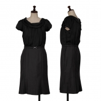  EPOCA Switching Drape Neck Dress Black 40