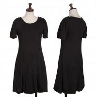  SPORTMAX Puff Sleeves Wool Dress (Jumper) Black M