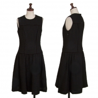  Salvatore Ferragamo Tweed Sleeveless Dress Black 40