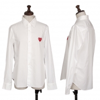  PLAY COMME des GARCONS Heart Wappen Long Sleeve Shirt White M