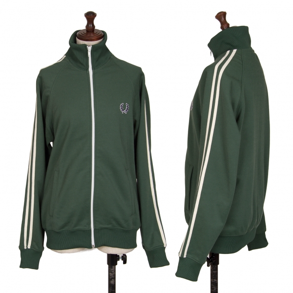 フレッドペリーFRED PERRY SPORTSWEAR ロゴワッペントラックジャケット 緑XS