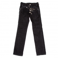  MARITHE + FRANCOIS GIRBAUD Zip Design Jeans Black S