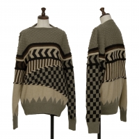  ISSEY MIYAKE Crazy Pattern 3D Knit Sweater (Jumper) Grey S-M