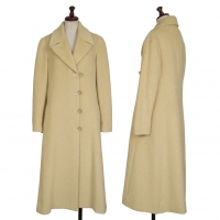  ISSEY MIYAKE FETE Wool Brushed Long Coat Yellow 2