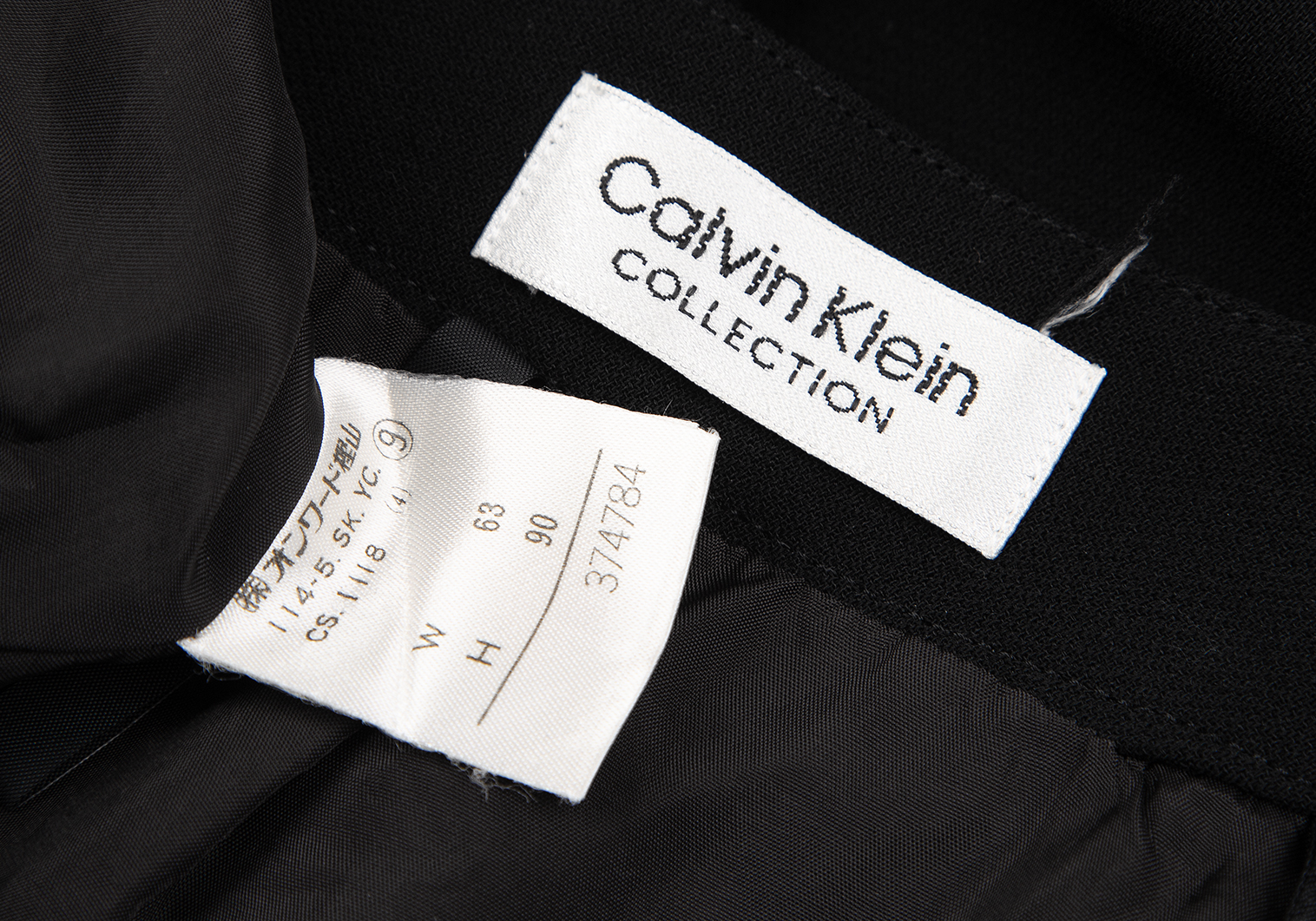 カルバンクラインCalvin Klein ウール台形スカート 黒9