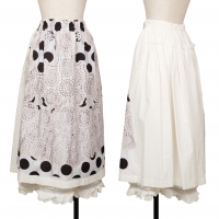  COMME des GARCONS COMME des GARCONS Lace Printed Skirt White M