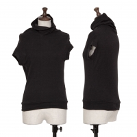  Yohji Yamamoto NOIR Roll-neck Sleeveless Shirt Black 2
