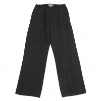  Yohji Yamamoto NOIR Rayon Linen Wide Pants (Trousers) Black 1