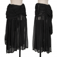  COMME des GARCONS Dot Embroidery Drape Skirt Black M