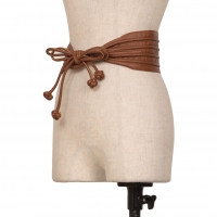  ISSEY MIYAKE Leather Strap Design Belt Camel 