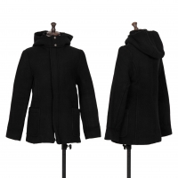  sunaokuwahara Wool Hoodie Coat Black S