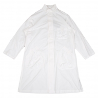  Yohji Yamamoto POUR HOMME Cotton Front Margin Shirt Coat White 3