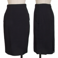  EMPORIO ARMANI Wool Rayon Skirt Navy 58