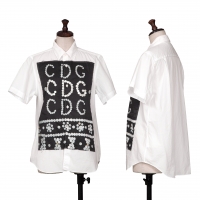  COMME des GARCONS Button Design Patch Short Sleeve Shirt White L