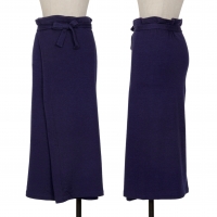  COMME des GARCONS Wool Nylon Waist Wrap Knit Skirt Blue S-M