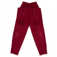  ISSEY MIYAKE Cotton Detachable Pants (Trousers) Red 9