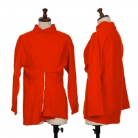  tricot COMME des GARCONS Wool Front Zip Top Orange S-M