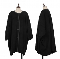  tricot COMME des GARCONS Wool Nylon Rib Knit Coat Black S-M