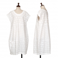  ISSEY MIYAKE HaaT Embroidery Cotton Dress (Jumper) White 2