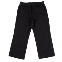  Y's Wool Striped Wide Pants (Trousers) Black 3