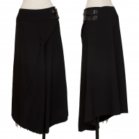  JUNYA WATANABE COMME des GARCONS Leather Belt Wool Skirt Black M