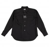  COMME des GARCONS HOMME DEUX Double Pocket Wool Shirt Black XS