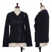  robe de chambre COMME des GARCONS Dyed Frill Knit Cardigan Navy XS-S