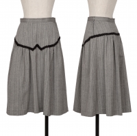  COMME des GARCONS Tape Switching Herringbone Skirt Grey SS