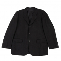  COMME des GARCONS HOMME Washed Wool Linen Jacket Black M