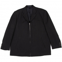  COMME des GARCONS HOMME Wool Linen Zipper Front Jacket Black S