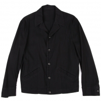  COMME des GARCONS HOMME Linen Nylon Stretch Jacket Black XS-S
