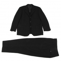  COMME des GARCONS HOMME Wool Knit Jacket & Pant Black M