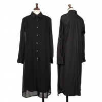  COMME des GARCONS Chiffon Switching Shirt Dress Black S