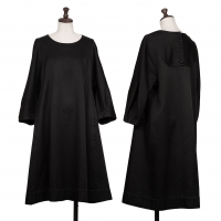  tricot COMME des GARCONS Dyed Shiny Cotton Rayon Dress Black M