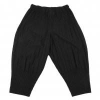  HOMME PLISSE ISSEY MIYAKE Erase Pleated Cropped Pants (Trousers) Black 2