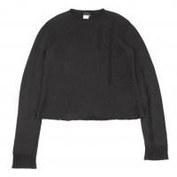  Y's for men Dyed Destroy Design Knit Sweater (Jumper) Black 3