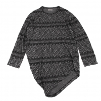  Yohji Yamamoto POUR HOMME Asymmetry Knit Long Sweater (Jumper) Grey 3