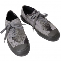  ISSEY MIYAKE MEN Graphic Printed Canvas Sneakers (Trainers) Grey S (US About 7) 