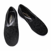  COMME des GARCONS Floral Decoration Suede Shoes Black US About 7