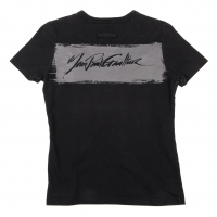  Jean Paul GAULTIER CLASSIQUE Back Logo Print T-Shirt Black 40