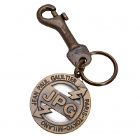  JPG Logo Plate Key Ring Bronze 