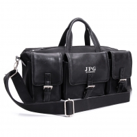  JPG Leather Pocket 2way Shoulder Bag Black 
