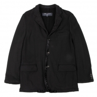  COMME des GARCONS HOMME Velor Piping Dyed Cotton Jacket Black SS
