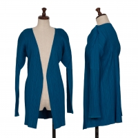  Unbranded Pleated Buttonless Cardigan Blue S-M