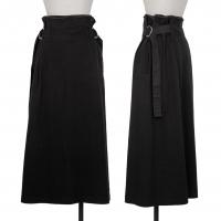  Y's Angola Blended Side Belted Knit Skirt Black 3