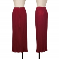  PLEATS PLEASE Double Zip Pleated Skirt Red 1