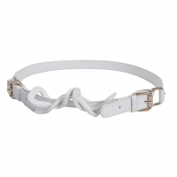  FENDI Leather Belt White 