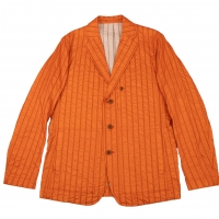  ISSEY MIYAKE MEN Stitch Stripe Nylon Jacket Orange 4