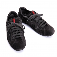  PRADA SPORT Camo Switching Suede Sneaker (Trainers) Charcoal 6