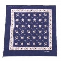  45R Dyed Floral Handkerchief Navy 